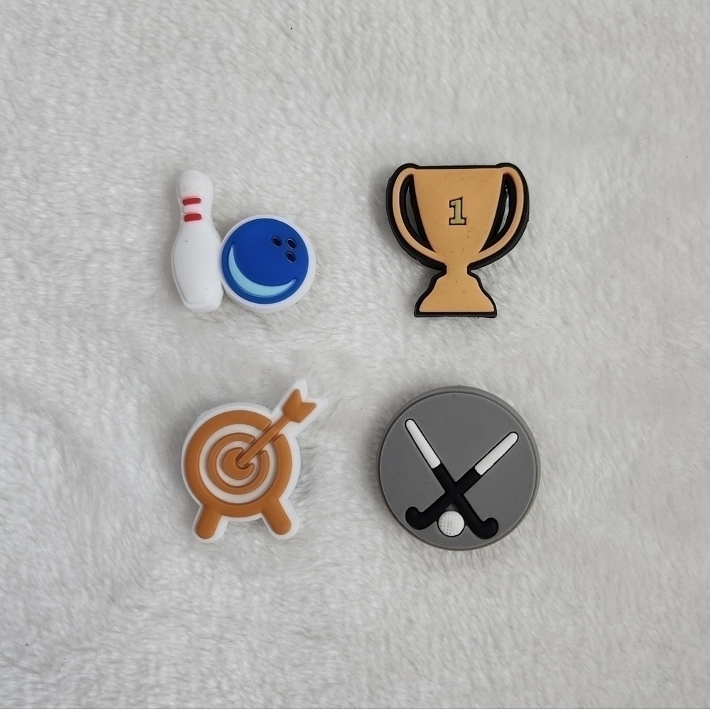 Crocs Jibbitz Golf Clubs Target Arrow Bowling Ball Pin Trophy Shoe Charms